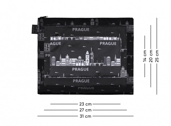 Set of 3 Prague-Themed Pouches