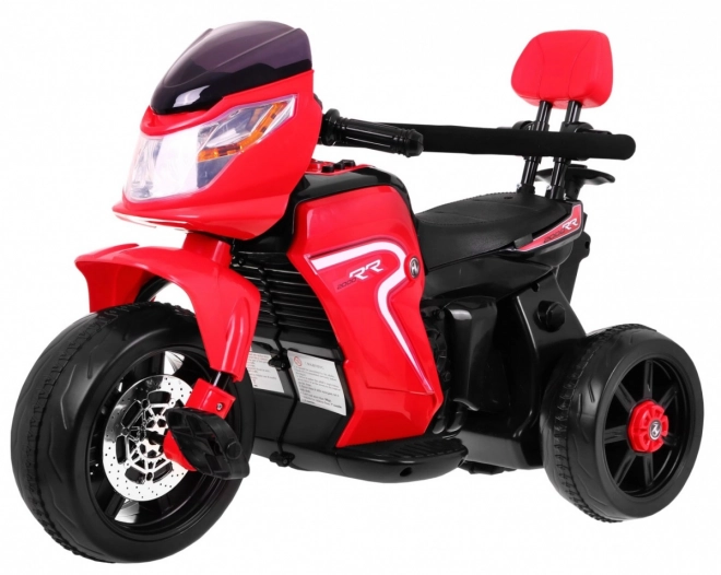 Children's Electric 3-in-1 Ride-On Motorcycle Red with Audio LED