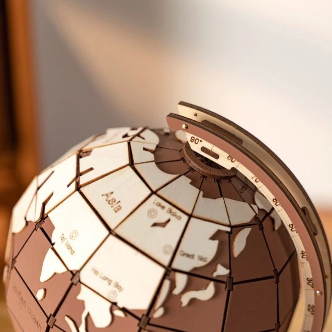 3D Wooden Puzzle - Globe and Wonders of the World