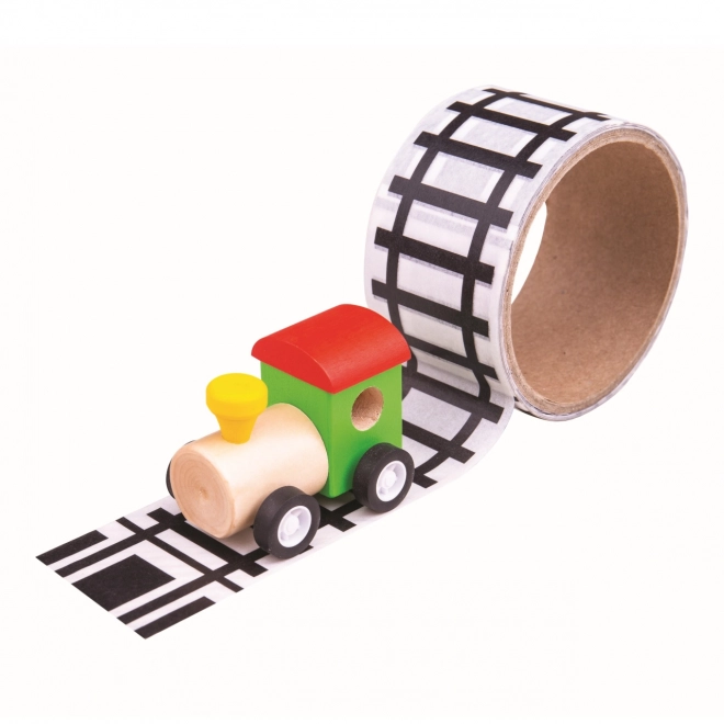 Bigjigs Toys railway tape with wooden train