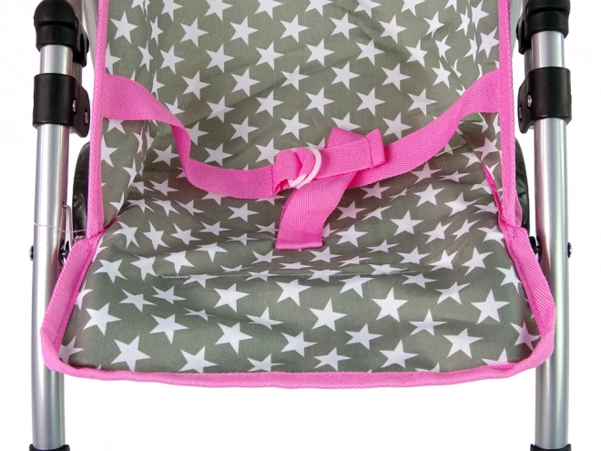 Doll Stroller Pink with Stars