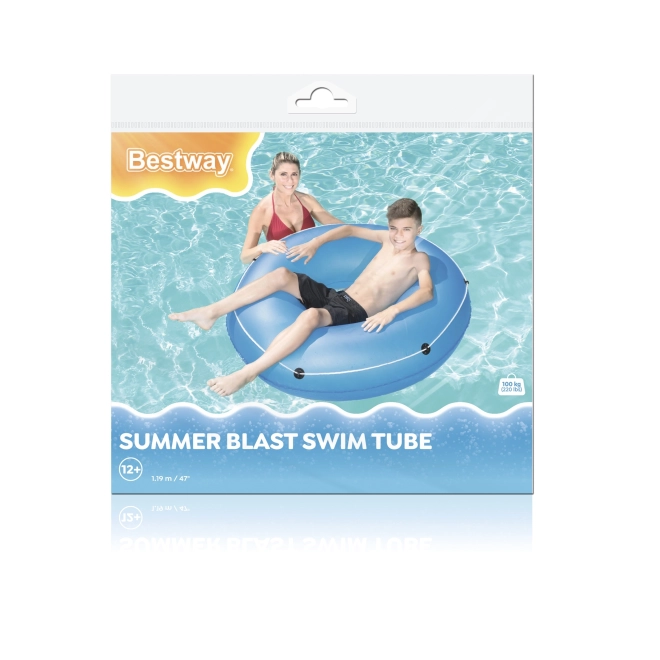 Inflatable Swimming Ring 12+ for Kids and Adults Blue