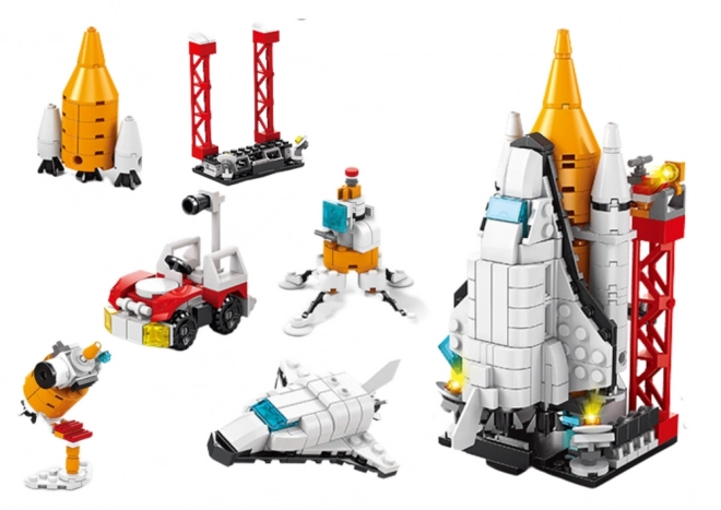 Space Construction Blocks Rocket Set