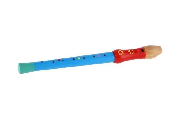 Painted Wooden Flute 33cm