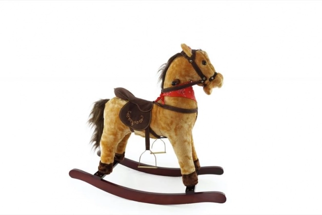 Brown Rocking Horse with Scarf and Sound