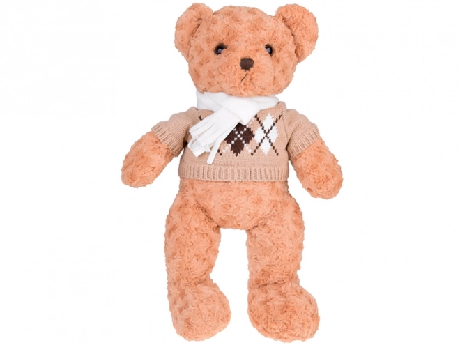 Soft Plush Teddy Bear in Sweater and Scarf