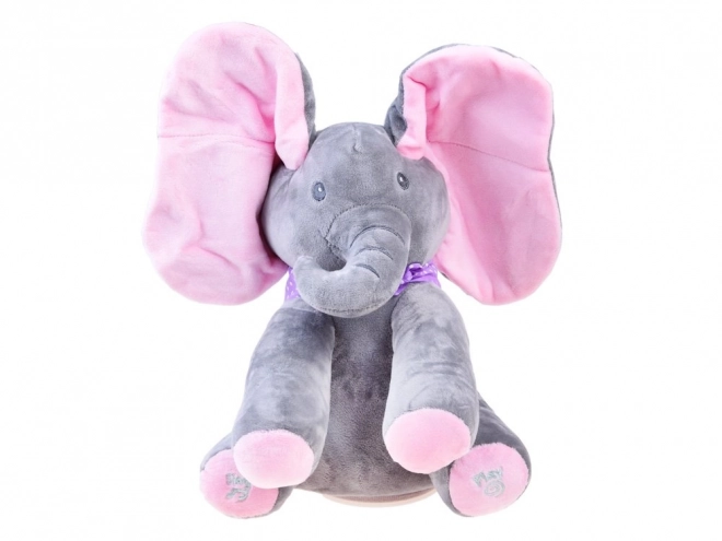 Interactive Plush Elephant Toy – pink