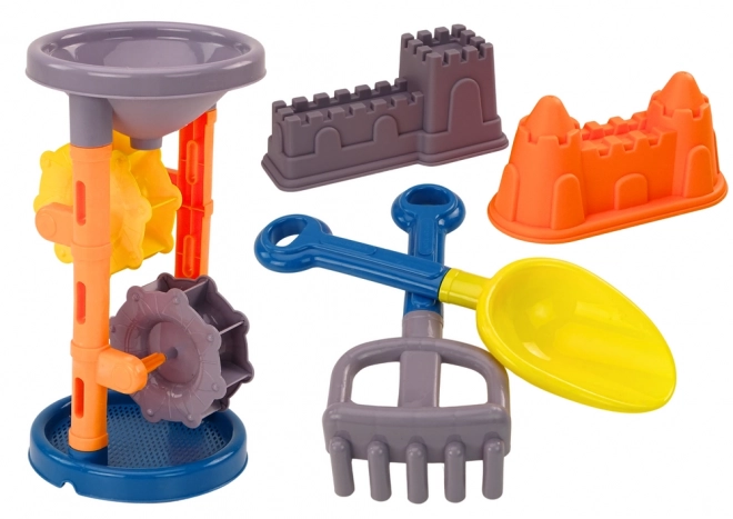 Sand Playset with Mill, Shovel and Rakes