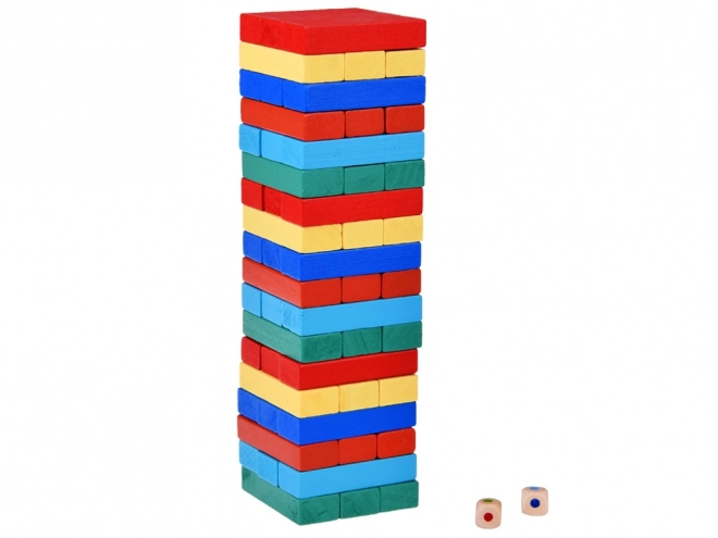 Jenga Tower Colorful Wooden Blocks