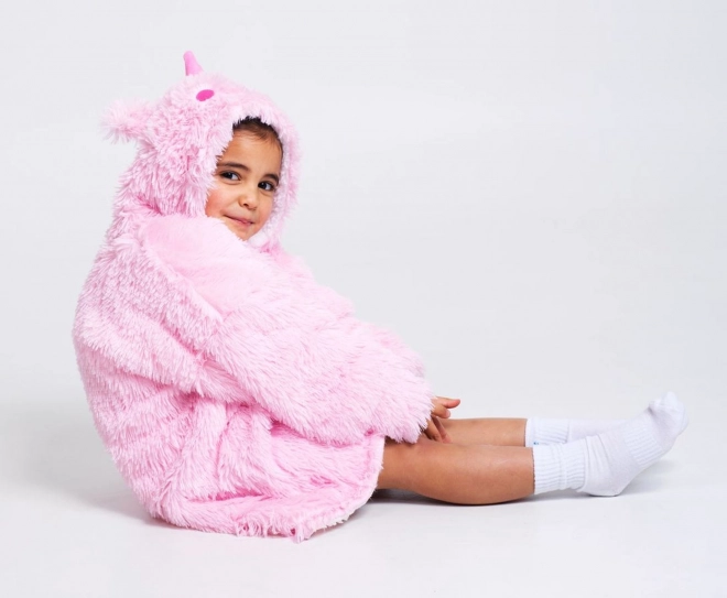 Cozy Noxxiez Unicorn Warm Hooded Blanket Sweatshirt for Kids 3-6 Years