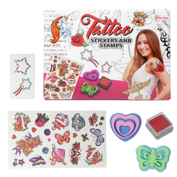 Tattoo Set with Accessories and Stamps