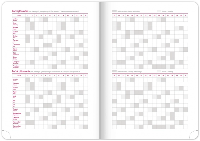 Weekly Planner Aprint Neo 2025 Pink