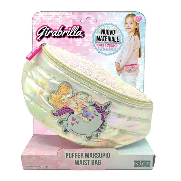 White Crossbody Bag  with Unicorn by Girabrilla