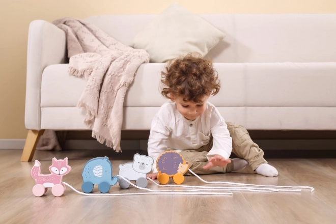 Wooden Pull-Along Elephant Toy