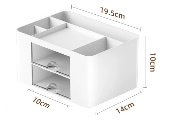 Desk Organizer White with Drawers