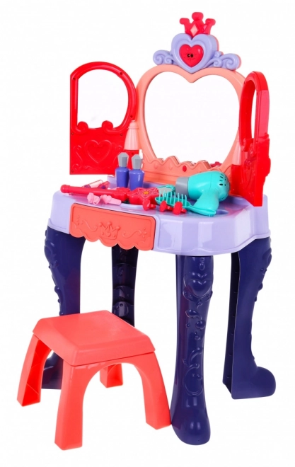 Interactive Vanity Table for Girls with Magic Wand and Accessories