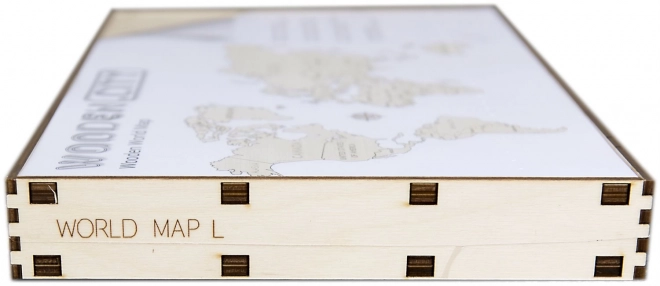 Wooden World Map WOODEN CITY Large