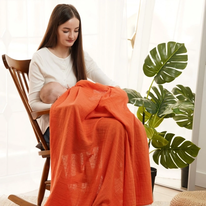 Cotton Muslin Blanket Glazed Carrot