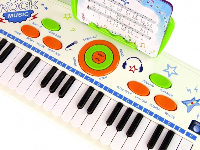 Electric Piano Keyboard for Kids Blue with USB and MP3