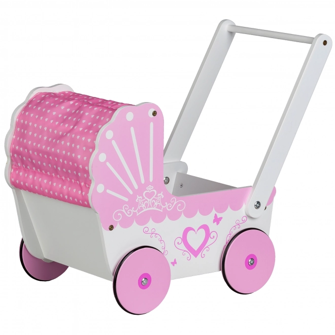 Wooden doll stroller for kids by Ecotoys