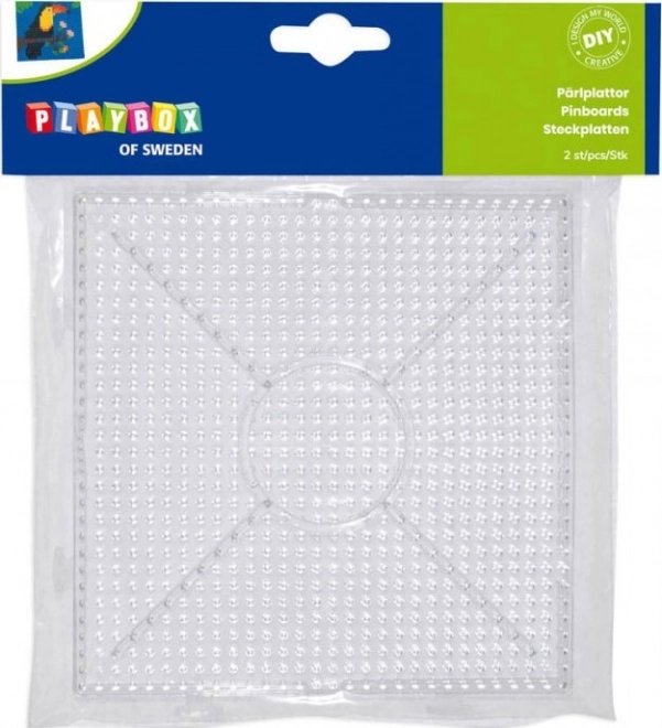 Square Connectable Pegboards for Nordic Ecolabel Beads