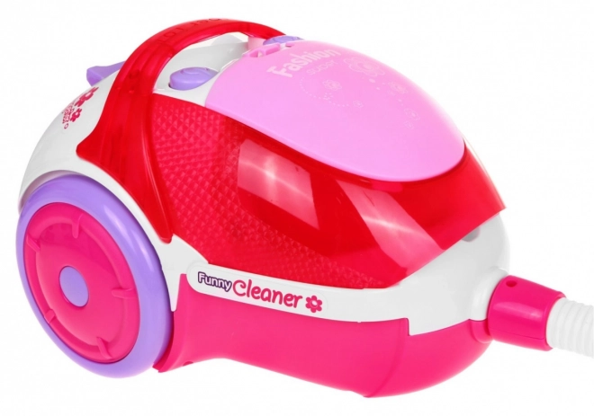 Pink Toy Vacuum Cleaner with Lights and Sounds