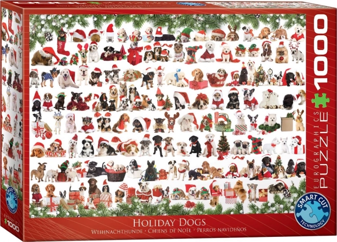 Christmas Dogs Puzzle 1000 Pieces