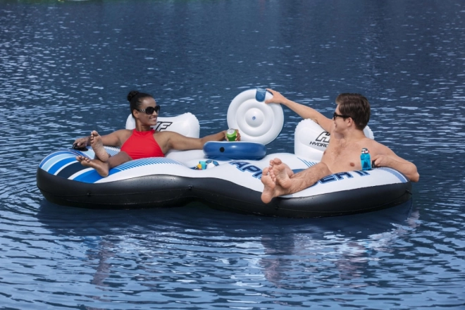 Inflatable Floating Mattress for 2 People with Backrests and Storage by Bestway