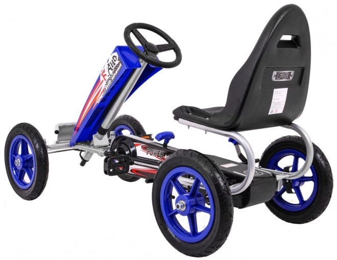 Go-kart Full Ahead AIR with Pedals for Kids 3+ Blue + Adjustable Seat + Inflatable Tires + Hand Brake