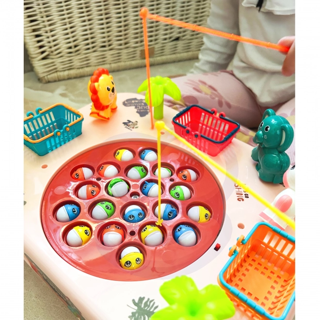 Interactive Fishing Game Table Pink