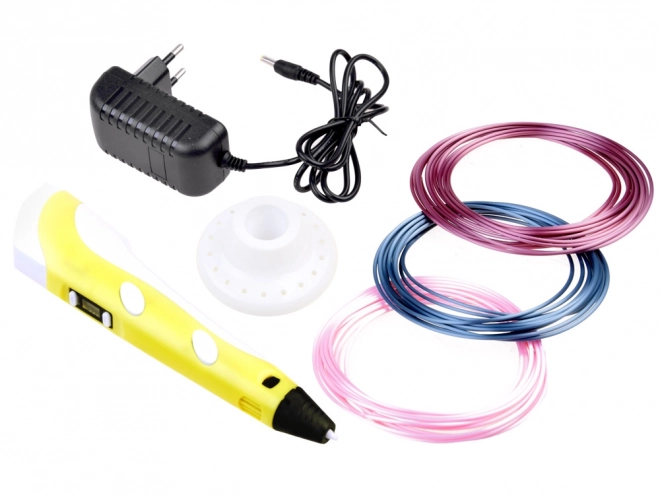 Magic 3D Pen with Filaments – Yellow