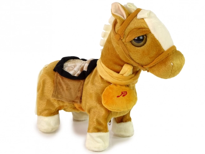 Interactive Brown Pony Toy with Music