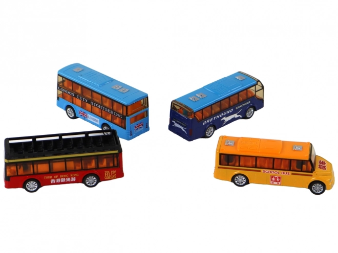 Colorful Friction-Powered Bus Set