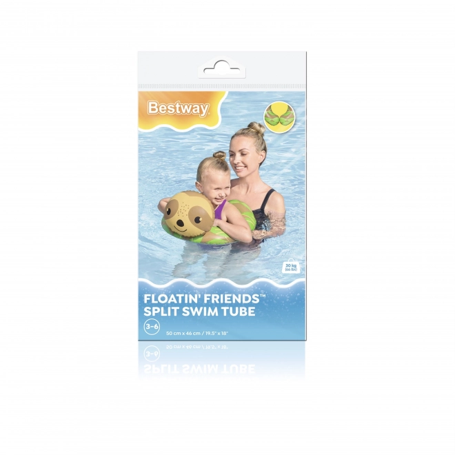 Inflatable Sloth Swim Ring for Kids