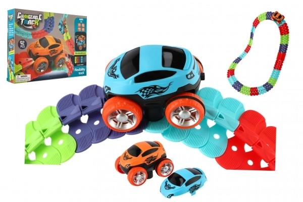 Colorful Flexible Race Track Set with Light-Up Car