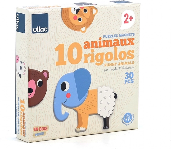 Vilac Wooden Magnets Funny Animals
