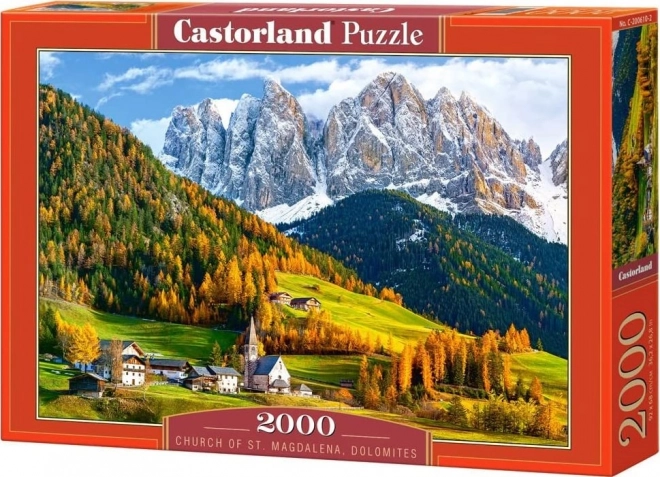 Church of St. Magdalena Dolomites 2000 Piece Puzzle