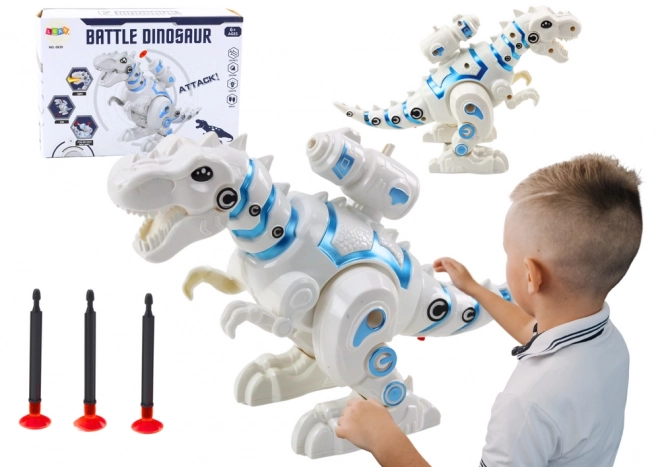 Interactive Dinosaur Robot with Dart Launcher