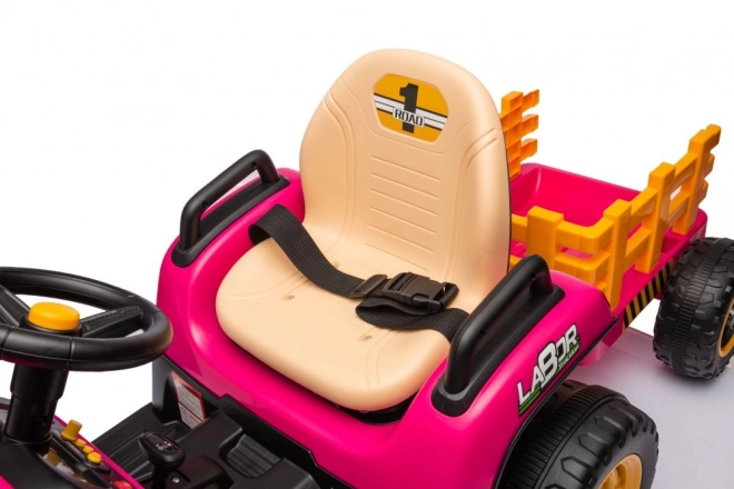 Battery Operated Pink Tractor