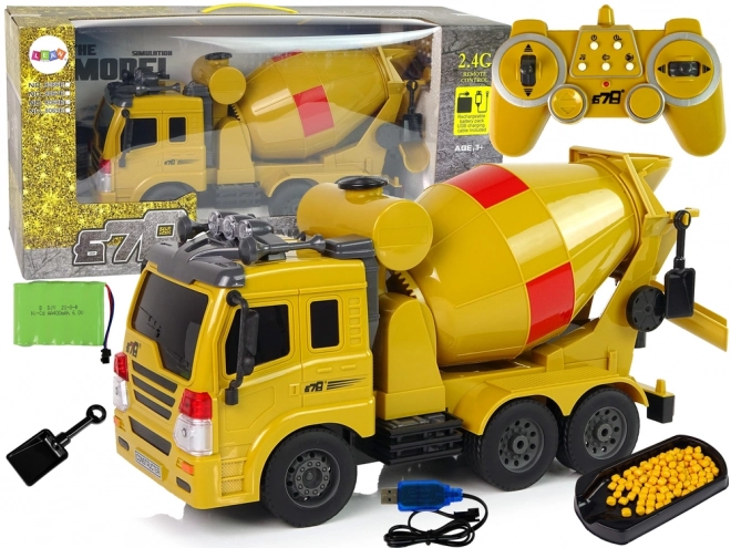 Remote Controlled Cement Mixer Truck with Rotating Drum