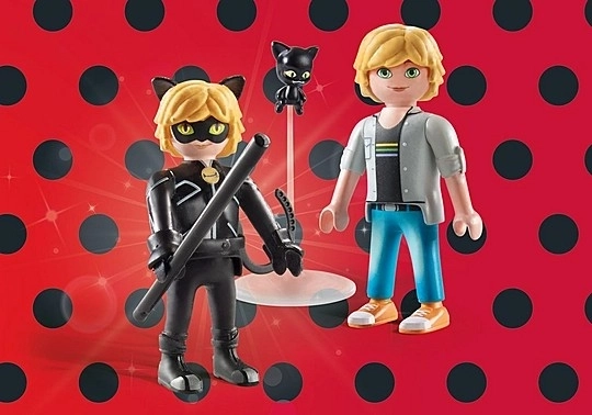 Playmobil Miraculous Adrien & Cat Noir Figures Set