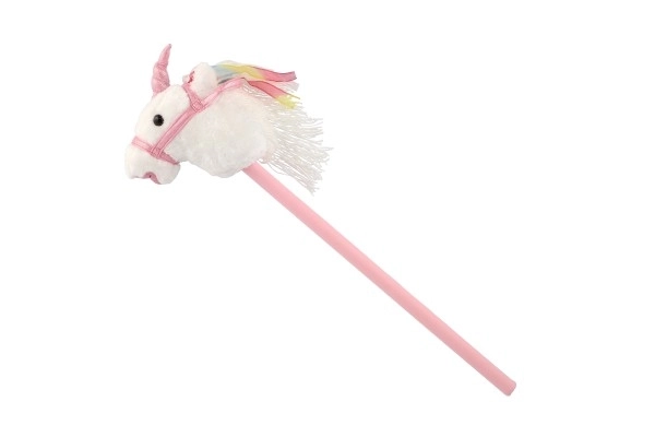 Plush Unicorn Stick Horse with Sound