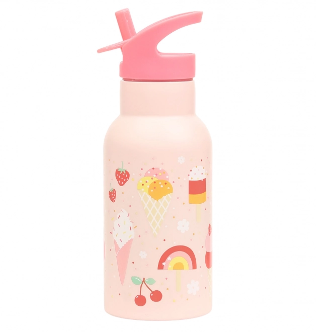 Stainless Steel Water Bottle with Ice Cream Design