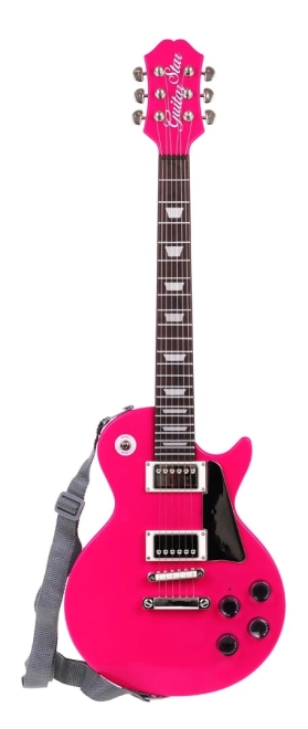 Pink Electric Guitar and Microphone Set