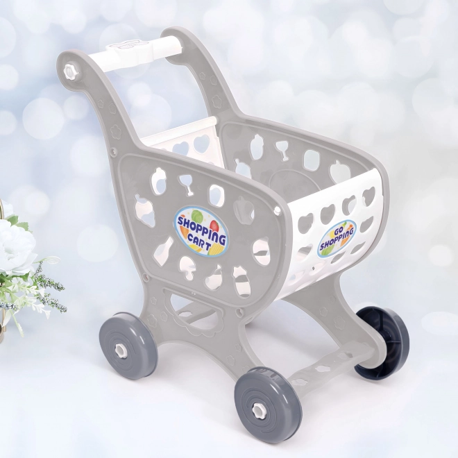 Children's Gray Shopping Cart with 18 Accessories