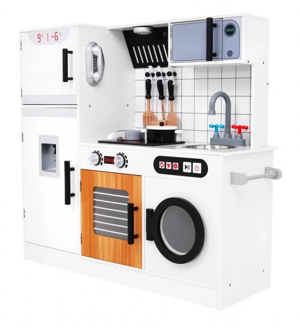 Large White Wooden Kitchen with Sound and Light Effects
