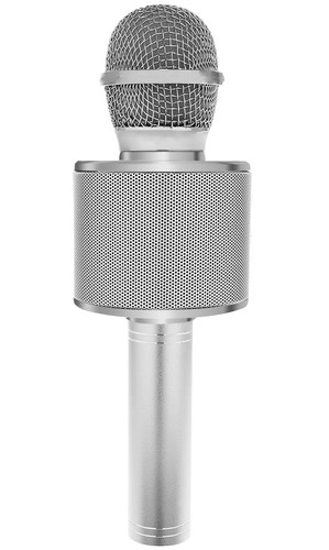 Wireless Karaoke Microphone Speaker – silver