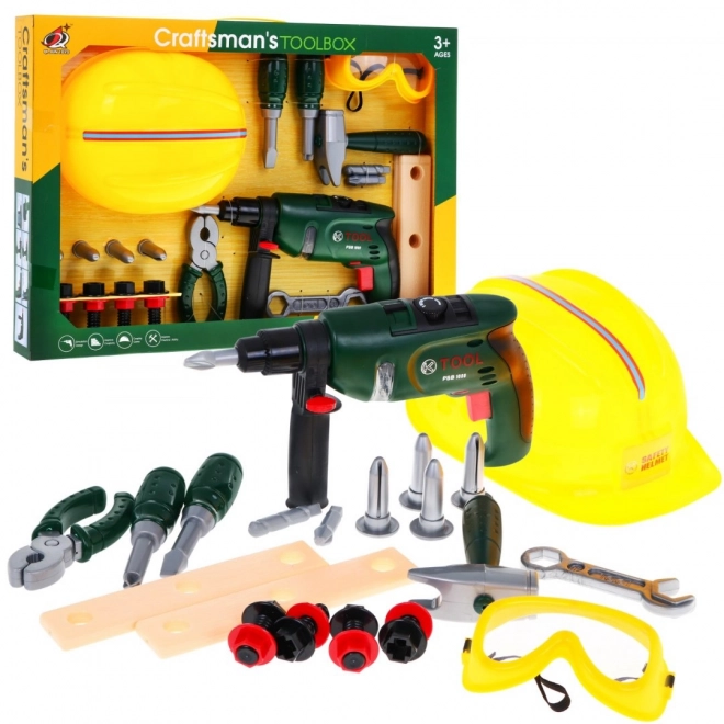 Construction Play Set with Drill for Kids 3+