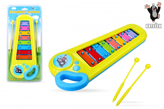 Colorful Xylophone with Little Mole Design