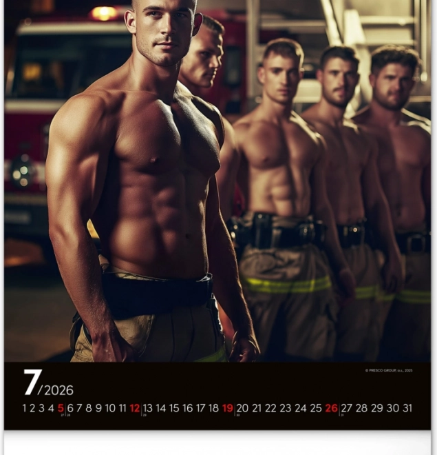 Wall Calendar Firefighters Dreamy 2026